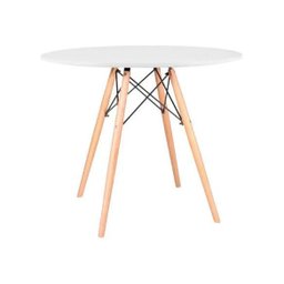 Mesa Eiffel Eames 90cm Redonda Mdf Pés Palito Sofisticada e Elegante - 1