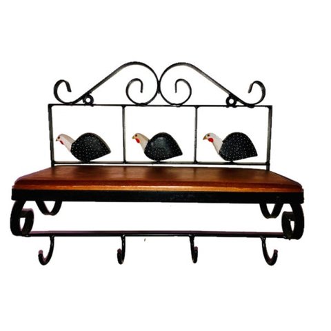 Prateleira Rústico Cozinha Sala Galinha Angola Artesão