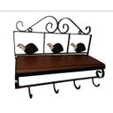 Ver imagem 2 de Prateleira Rústico Cozinha Sala Galinha Angola Artesão