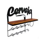 Ver imagem 2 de Prateleira Porta Copos Cerveja Ferro E Madeira Parede