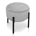 Ver imagem 4 de Kit 02 Puffs Iron Suede Cinza Base Palito