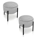 Ver imagem 1 de Kit 02 Puffs Iron Suede Cinza Base Palito