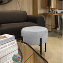 Ver imagem 2 de Kit 02 Puffs Iron Suede Cinza Base Palito