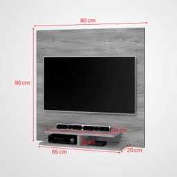 Painel para Tv até 32 Polegadas 2 Nichos Berlim Vianossa Móveis Preto - 3