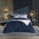 Ver mais imagens de Coberdrom Dupla Face Queen - Edredom Plush Hedrons:azul