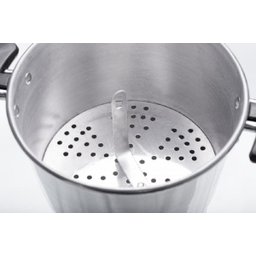 Cuscuzeira Panela Para Cuscuz Alumínio 2,85L Tampa De Vidro:Cinza - 6