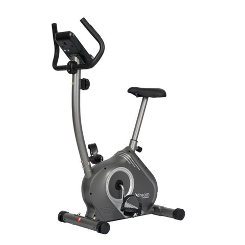 Bicicleta Ergométrica Magnética Vertical com 8 Níveis de Resistência Mag 5000 V Preta e Cinza -