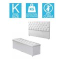 Ver imagem 4 de Kit Baú Recamier + Cabeceira Sonho King Corino Branco