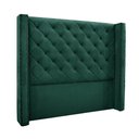 Ver imagem 1 de Cabeceira Cama Box Solteiro 90cm e Recamier Vicenza Veludo Verde S04 - D'Rossi