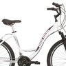 Bicicleta Passeio Aro 26 Alumínio 21V Suspensão Sunset Mormaii Cestinha de Vime - Branco e Violeta - 3