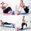 Ver imagem 5 de Suporte Abdominal Para Exercícios Físicos Base X Treino Fit - Azul claro