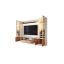 Ver imagem 4 de Estante Home Noble 270cm para Tv até 75 Polegadas com 2 Cristaleiras, Portas Reflecta e Led