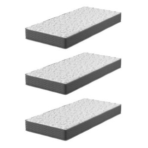 Kit 3 Colchões Solteiro Montreal D28 78x188x17 Grafite