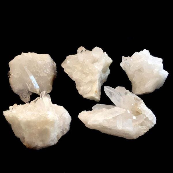 Drusa de Cristal Quartzo Transparente Branco Pontas Brutas - 3