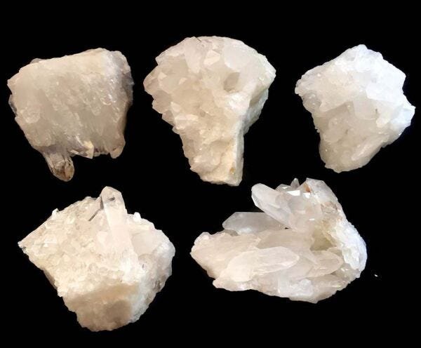 Drusa de Cristal Quartzo Transparente Branco Pontas Brutas - 4