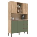 Ver imagem 2 de Armário Kit Cozinha Compacta 4 Portas 3 Gavetas Ac4430 120cm Carvalho Oak/Arbo/Petra - Decibal