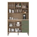 Ver imagem 3 de Armário Kit Cozinha Compacta 4 Portas 3 Gavetas Ac4430 120cm Carvalho Oak/Arbo/Petra - Decibal