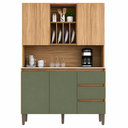 Ver imagem 2 de Balcão de Cozinha 120cm 4 Portas 3 Gavetas AC4430 Carvalho Oak/Arbo/Petra - Decibal