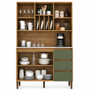 Ver imagem 3 de Balcão de Cozinha 120cm 4 Portas 3 Gavetas AC4430 Carvalho Oak/Arbo/Petra - Decibal