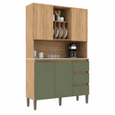 Ver imagem 4 de Balcão de Cozinha 120cm 4 Portas 3 Gavetas AC4430 Carvalho Oak/Arbo/Petra - Decibal