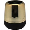 Ver imagem 1 de VASO DE VIDRO METALIZADO DOURADO E PRETO 10,5CM X 10,5CM X 1