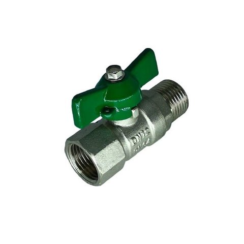 Registro Esfera Latão Forjado Rosca Macho Fêmea 1/2"