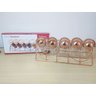 Porta Temperos Especiarias Condimentos Com 5 Frascos Vidro e Suporte Rose Gold - 2