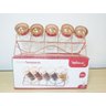 Porta Temperos Especiarias Condimentos Com 5 Frascos Vidro e Suporte Rose Gold - 6