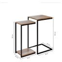 Ver imagem 3 de Kit Mesa Lateral ou Canto para Sala ou Auxiliar Apoio de Sofá Aurora