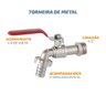 Torneira Esfera Jardim Quintal Tanque 1/2 Metalica - 2