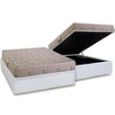 Ver imagem 1 de Cama Box Baú Casal: Colchão Espuma D33 Herval Cannes + Base Crc Courano White(138x188)