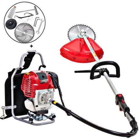 Roçadeira Costal Kawashima kw 330-C4 Plus 33,5cc 4 Tempos a Gasolina Lâmina de Vídia e Fio de
