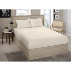 Lencol Casal (138) Avulso Liso Sortido C/ Elastico 70% Algodao 30% Poliester - Estamparia:perola