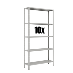 Kit 10 Estantes de Aço com 5 Prateleiras Reforçada Ideal para Arquivo