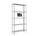 Ver imagem 1 de Kit 10 Estantes de Aço com 5 Prateleiras Reforçada Ideal para Arquivo