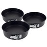 Kit 3 Formas Redondas Para Bolos Tortas Fundo Antiaderente Removível 22cm - 1