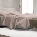 Ver imagem 1 de Jogo de Lençol 4 Peças Golden Rozac 200 Fios Hypercal Quenn Rosa