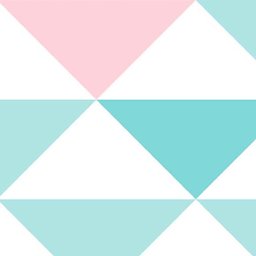Papel de Parede Geométrico - Rosa e Verde - 3600 - 3