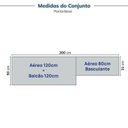 Ver imagem 3 de Cozinha Compacta Planejada 3 Peças 2 Aéreos 1 Balcão Soho CabeCasa MadeiraOriginals Azul/Branco