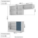 Ver imagem 4 de Cozinha Compacta Planejada 3 Peças 2 Aéreos 1 Balcão Soho CabeCasa MadeiraOriginals Azul/Branco