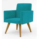 Ver imagem 1 de Poltrona Decorativa Talita Cor Azul Turquesa