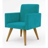 Poltrona Decorativa Talita Cor Azul Turquesa - 1