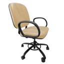 Ver imagem 2 de Cadeira de Escritorio Giratoria Reforçada para Obeso com Regulagem de Altura Suporta até 200kg Bege