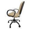 Cadeira de Escritorio Giratoria Reforçada com Regulagem de Altura Suporta até 200kg Bege - 6