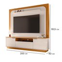 Ver imagem 2 de Home Theater Nilo para TV 75" 200cm MDP com Cantos Arredondados Cinamomo e Off White Pallazio