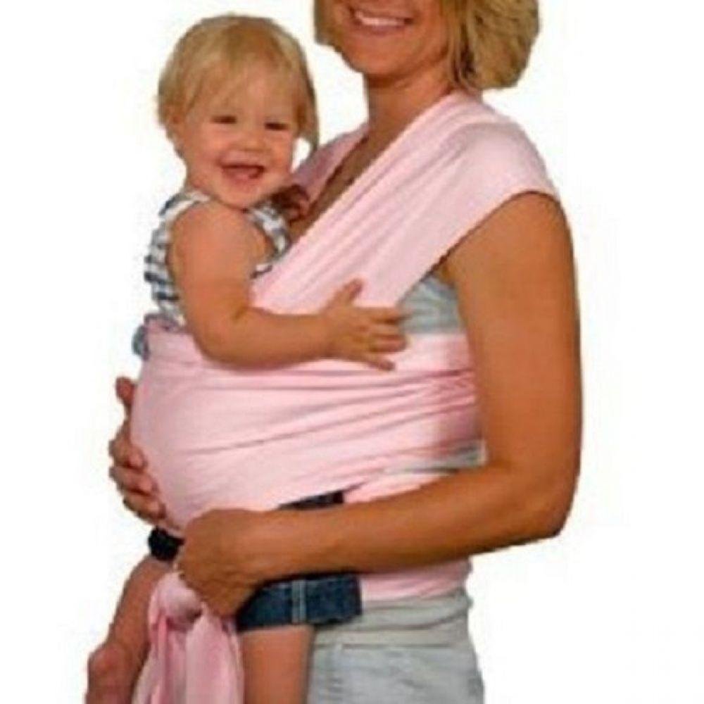 Wrap Sling Carregador de Bebê 100 Algodão Rosa - 2