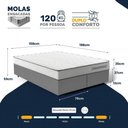 Ver imagem 2 de Cama Box Queen com Colchão de Molas Ensacadas Double Comfort 158x198x59cm