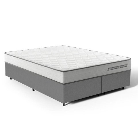 Cama Box Queen com Colchão de Molas Ensacadas Double Comfort 158x198x59cm