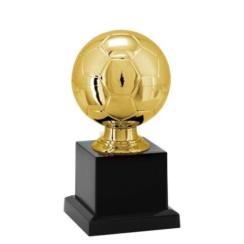 Troféu Vitória Vencedor 500142 Bola 15cm Modelo Bola Dourado Base Quadrada Vitória