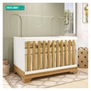 Ver imagem 5 de Berço Peroba Popy Retrô Americano Branco c/ Amêndoa Infantil